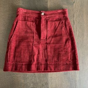 Corduroy mini skirt